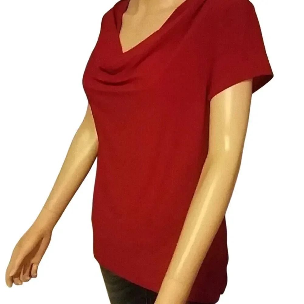 Carol Rose Deep red top M - Picture 2 of 3